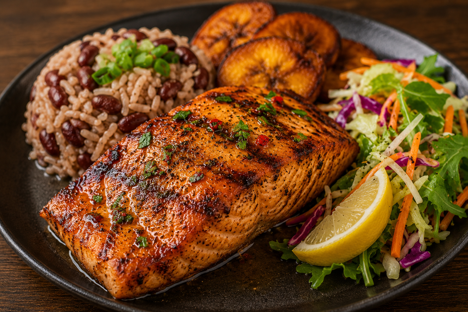 Grilled salmon